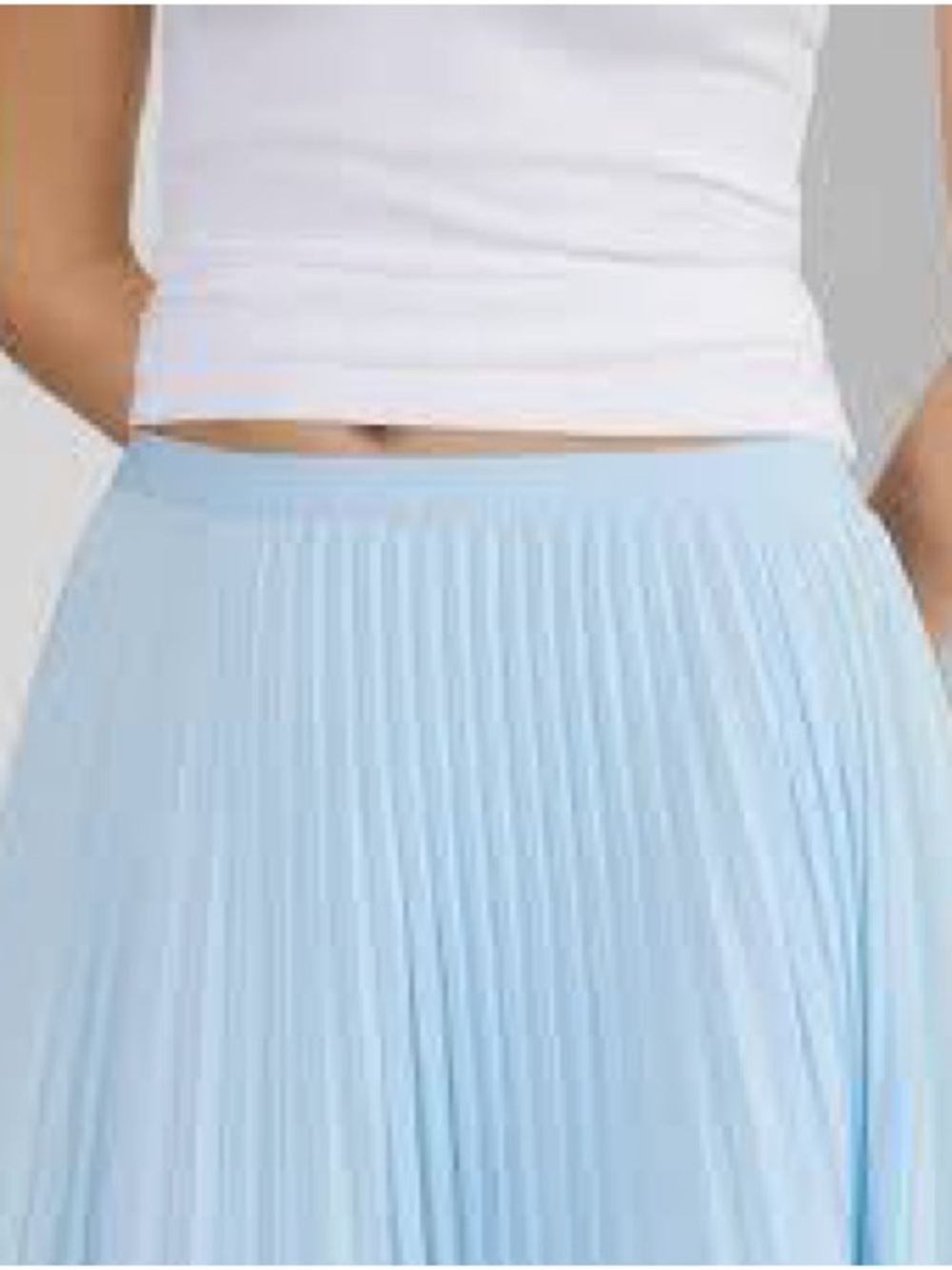 ARITZIA Babaton Ladder Poplin Feminine Balletcore Maxi Skirt size L | baby blue - Picture 4 of 7